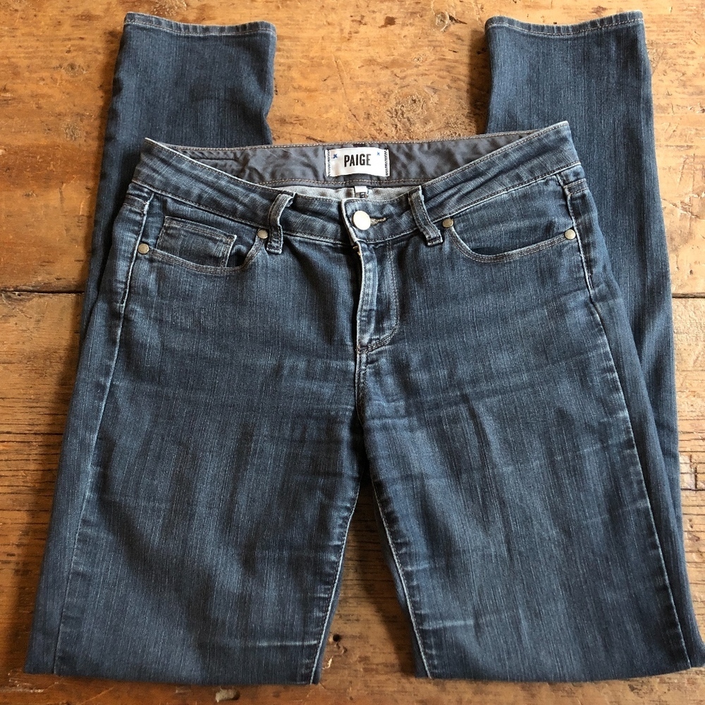 Paige Skyline Skinny Blue Jeans 28